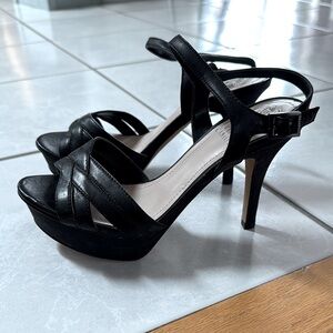 Vince Camuto Black Strappy Heels